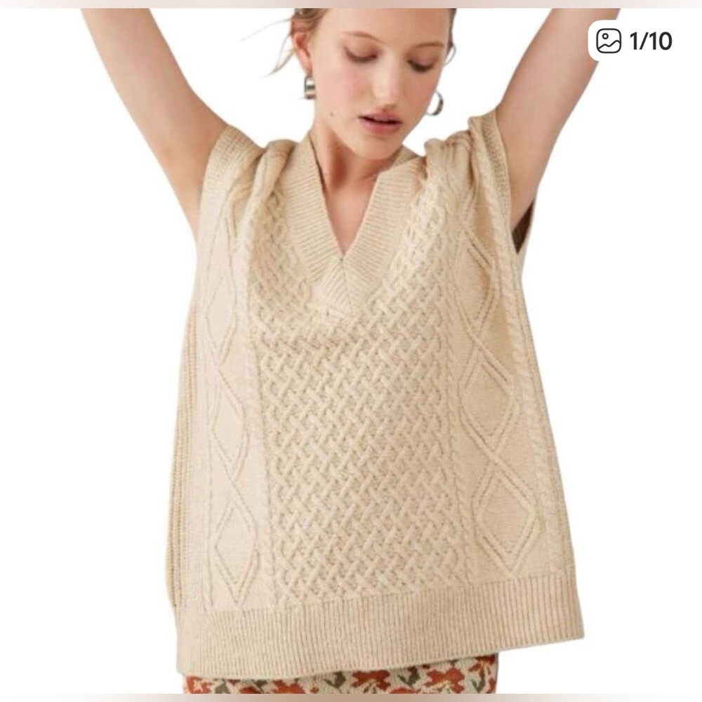 BDG Urban Outfitters Benjamin Cable Knit Sweater Vest